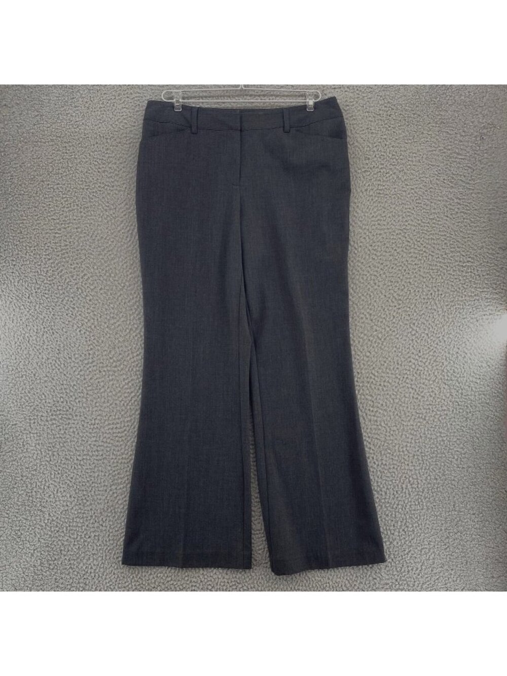 Chicos Pants Womens 1 US 8 Short Gray Stretch Bootcut Pockets Office Career Work